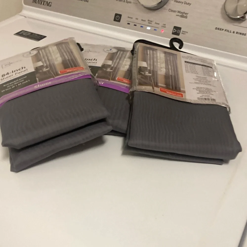 MAINSTAYS Gray Sheer Panels